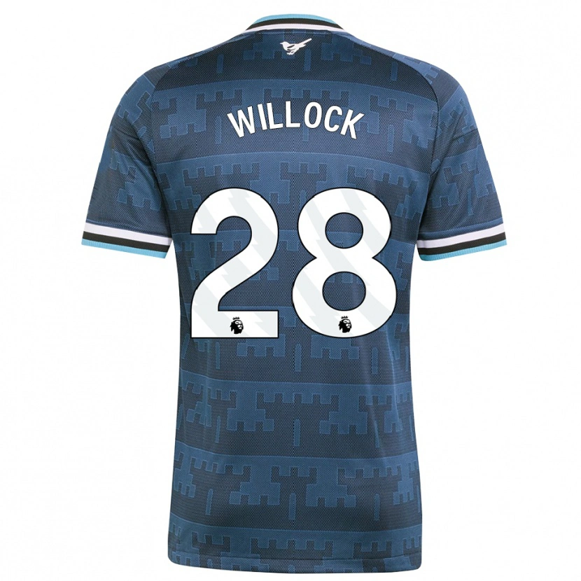 Danxen Kinderen Joe Willock #28 Geel Zwart Blauw Uitshirt Uittenue 2026/27 T-Shirt België