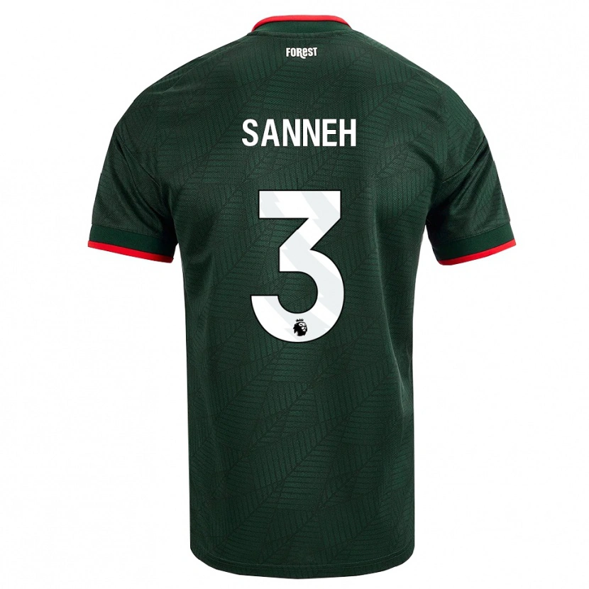 Danxen Kinderen Buba Sanneh #3 Donkergroen Rood Uitshirt Uittenue 2026/27 T-Shirt België
