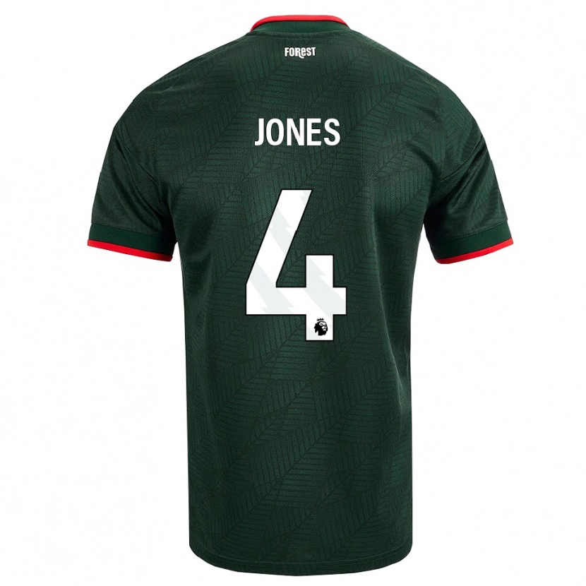 Danxen Kinderen Brodie Jones #4 Donkergroen Rood Uitshirt Uittenue 2026/27 T-Shirt België