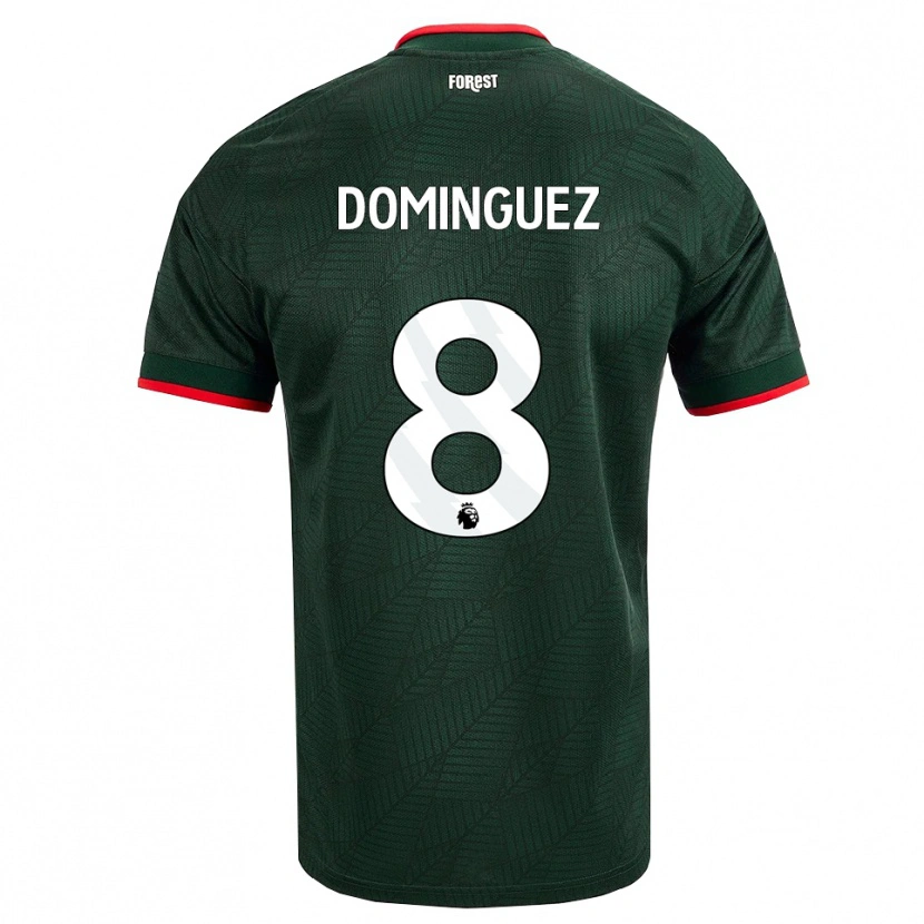 Danxen Kinderen Nicolás Domínguez #8 Donkergroen Rood Uitshirt Uittenue 2026/27 T-Shirt België