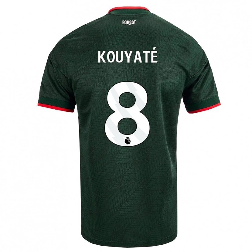 Danxen Kinderen Cheikhou Kouyate #8 Donkergroen Rood Uitshirt Uittenue 2026/27 T-Shirt België