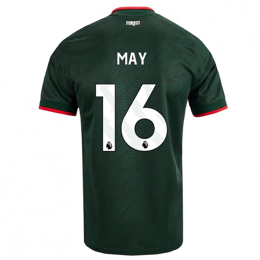 Danxen Kinderen Brandon May #16 Donkergroen Rood Uitshirt Uittenue 2026/27 T-Shirt België
