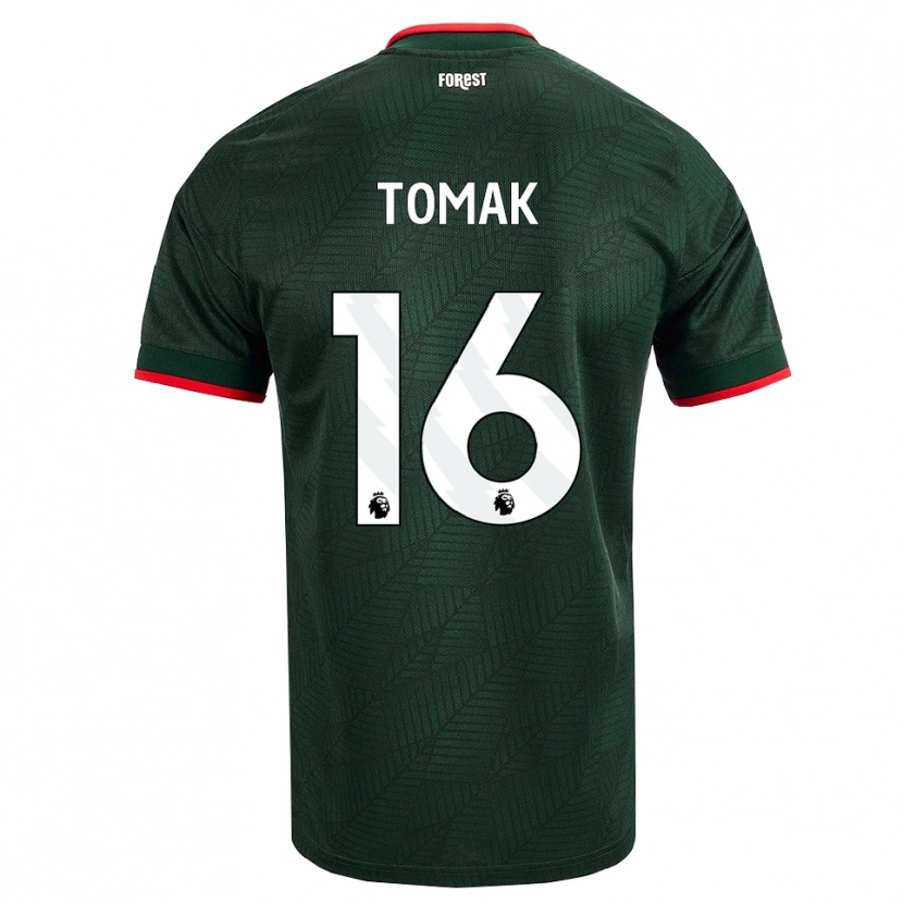 Danxen Kinderen Jaxon Tomak #16 Donkergroen Rood Uitshirt Uittenue 2026/27 T-Shirt België