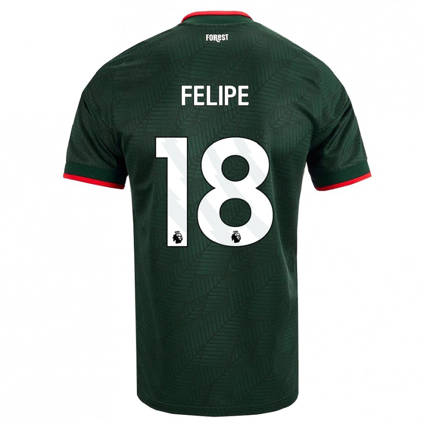 Danxen Kinderen Felipe #18 Donkergroen Rood Uitshirt Uittenue 2026/27 T-Shirt België