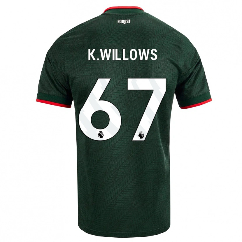 Danxen Kinderen Keehan Willows #67 Donkergroen Rood Uitshirt Uittenue 2026/27 T-Shirt België
