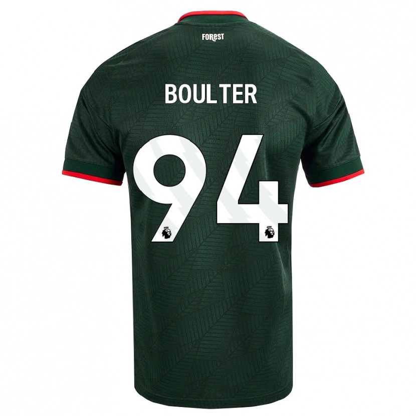 Danxen Kinderen Evan Boulter #94 Donkergroen Rood Uitshirt Uittenue 2026/27 T-Shirt België