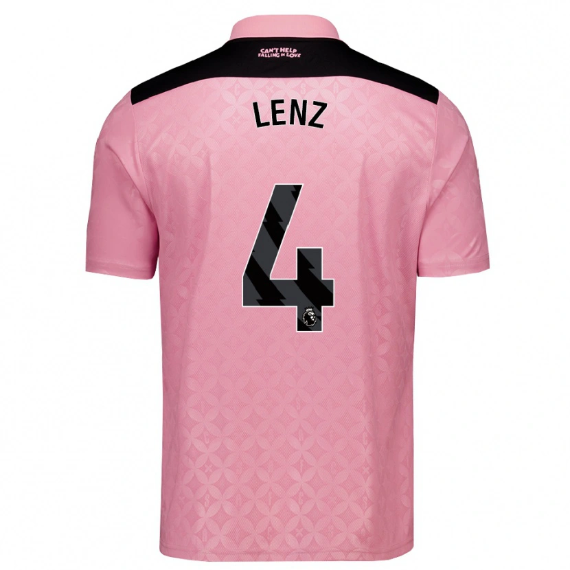 Danxen Kinderen Elias Lenz #4 Lichtroze Zwart Uitshirt Uittenue 2026/27 T-Shirt België