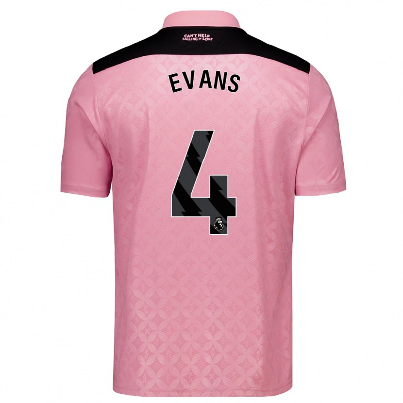 Danxen Kinderen Corry Evans #4 Lichtroze Zwart Uitshirt Uittenue 2026/27 T-Shirt België