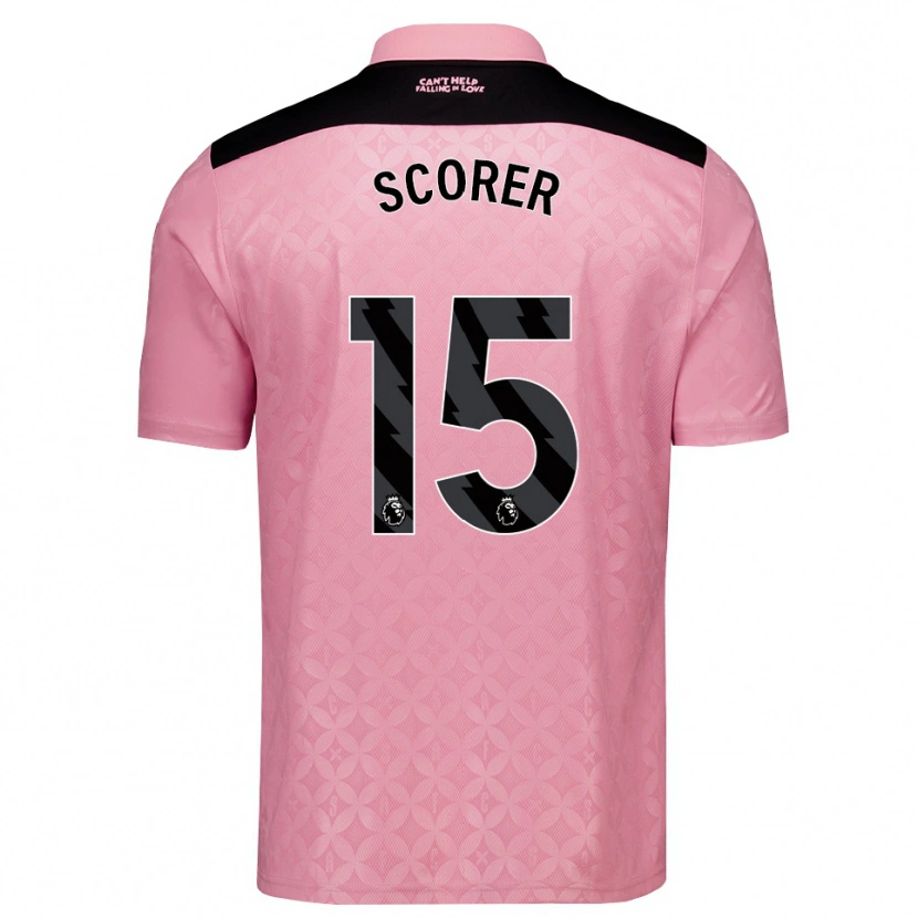 Danxen Kinderen Charlie Scorer #15 Lichtroze Zwart Uitshirt Uittenue 2026/27 T-Shirt België