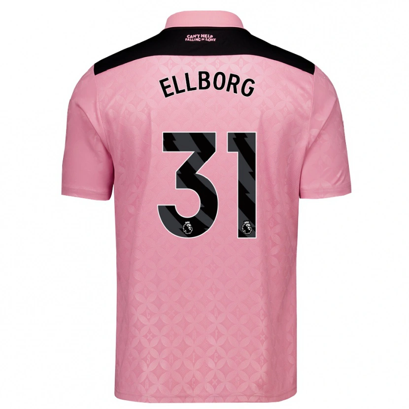 Danxen Kinderen Melker Ellborg #31 Lichtroze Zwart Uitshirt Uittenue 2026/27 T-Shirt België