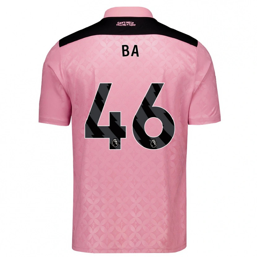 Danxen Kinderen Abdoullah Ba #46 Lichtroze Zwart Uitshirt Uittenue 2026/27 T-Shirt België