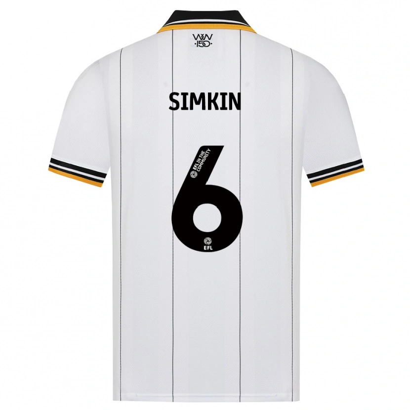 Danxen Kinderen Lily Simkin #6 Oranje Wit Zwart Uitshirt Uittenue 2026/27 T-Shirt België