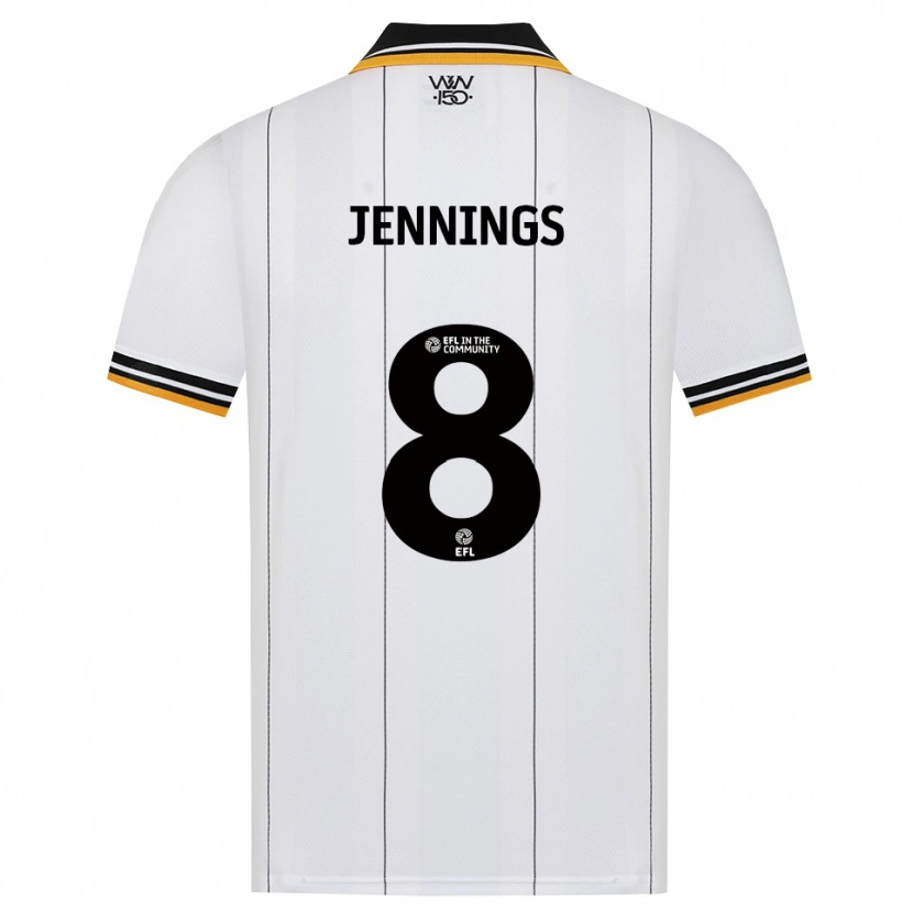 Danxen Kinderen Shannie Jennings #8 Oranje Wit Zwart Uitshirt Uittenue 2026/27 T-Shirt België