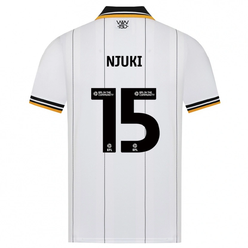 Danxen Kinderen Shafaat Njuki #15 Oranje Wit Zwart Uitshirt Uittenue 2026/27 T-Shirt België