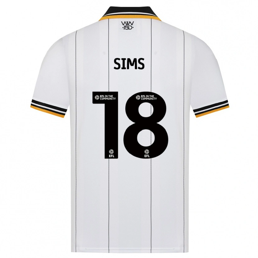 Danxen Kinderen Amy Sims #18 Oranje Wit Zwart Uitshirt Uittenue 2026/27 T-Shirt België