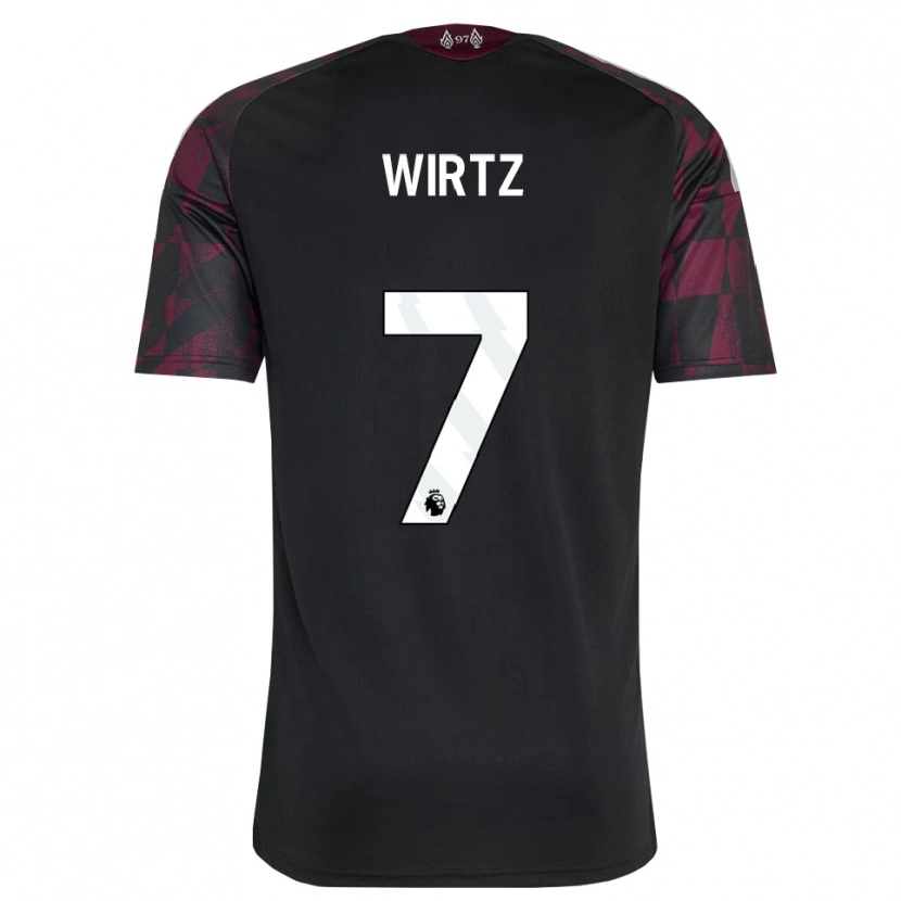 Danxen Kinderen Florian Wirtz #7 Zwart Wit Paars Thuisshirt Derde Tenue 2026/27 T-Shirt België