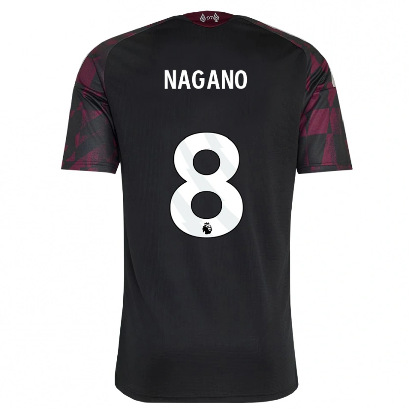 Danxen Kinderen Fūka Nagano #8 Zwart Wit Paars Thuisshirt Derde Tenue 2026/27 T-Shirt België
