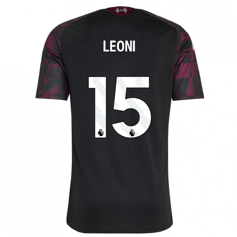 Danxen Kinderen Giovanni Leoni #15 Zwart Wit Paars Thuisshirt Derde Tenue 2026/27 T-Shirt België