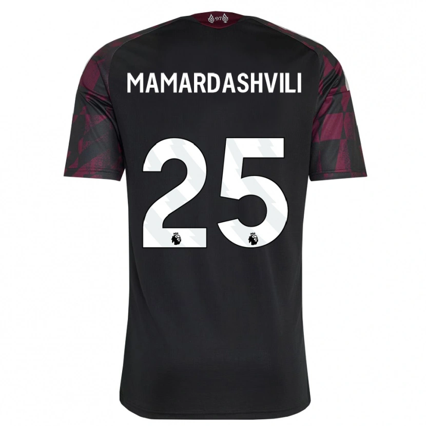 Danxen Kinderen Giorgi Mamardashvili #25 Zwart Wit Paars Thuisshirt Derde Tenue 2026/27 T-Shirt België