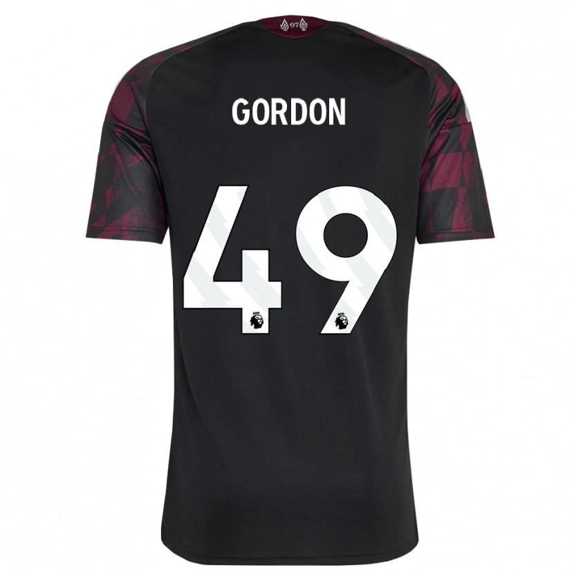 Danxen Kinderen Kaide Gordon #49 Zwart Wit Paars Thuisshirt Derde Tenue 2026/27 T-Shirt België