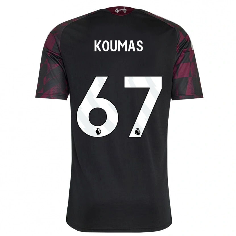 Danxen Kinderen Lewis Koumas #67 Zwart Wit Paars Thuisshirt Derde Tenue 2026/27 T-Shirt België
