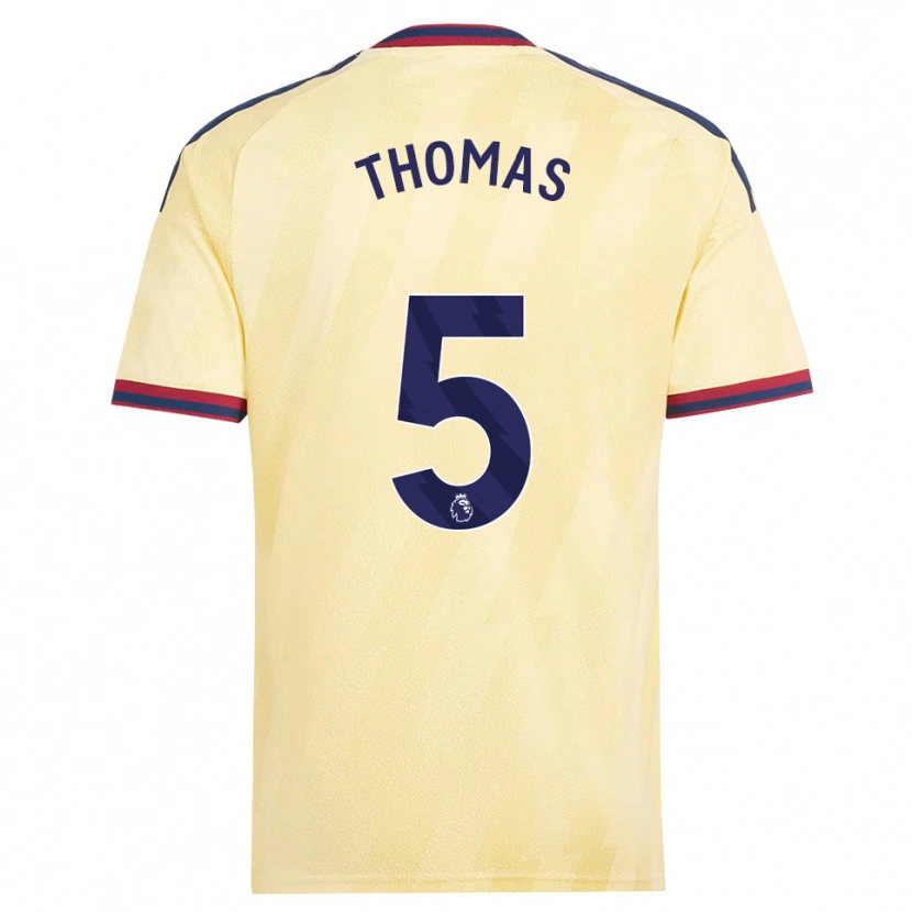 Danxen Kinderen Thomas Partey #5 Licht Geel Middernachtblauw Thuisshirt Derde Tenue 2026/27 T-Shirt België