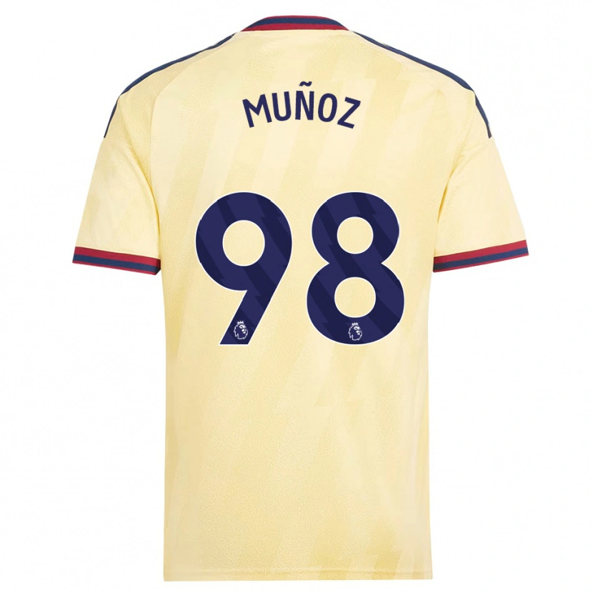 Danxen Kinderen Luis Muñoz #98 Licht Geel Middernachtblauw Thuisshirt Derde Tenue 2026/27 T-Shirt België