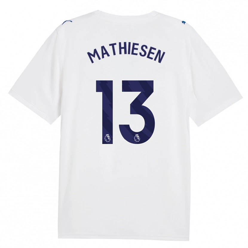 Danxen Kinderen Toran Mathiesen #13 Marine Wit Thuisshirt Derde Tenue 2026/27 T-Shirt België