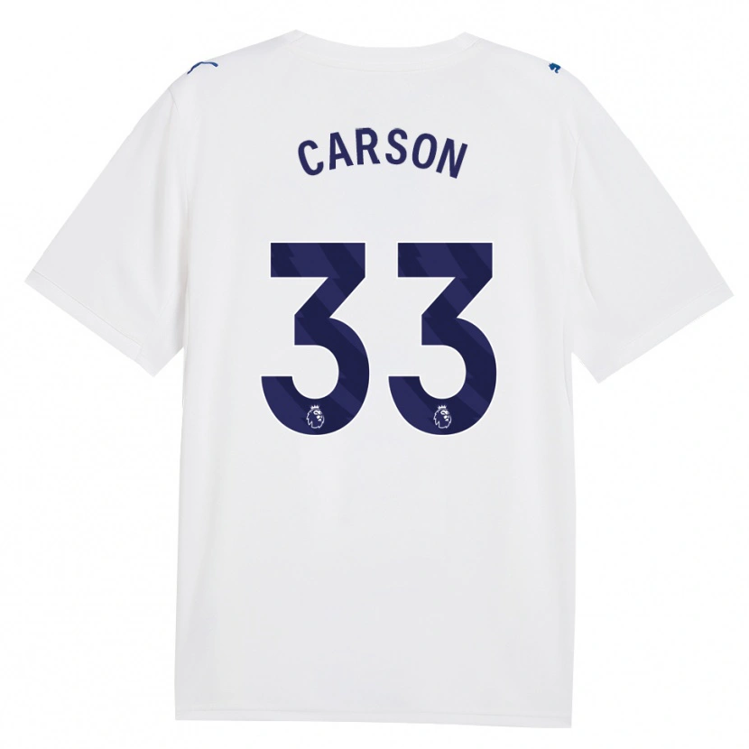 Danxen Kinderen Scott Carson #33 Marine Wit Thuisshirt Derde Tenue 2026/27 T-Shirt België