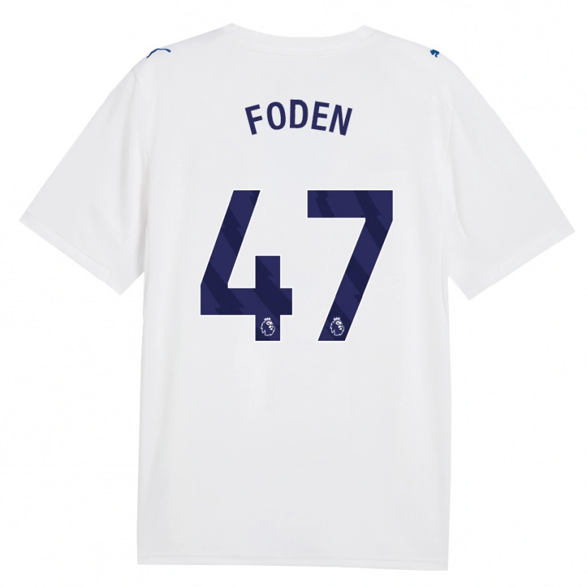 Danxen Kinderen Phil Foden #47 Marine Wit Thuisshirt Derde Tenue 2026/27 T-Shirt België