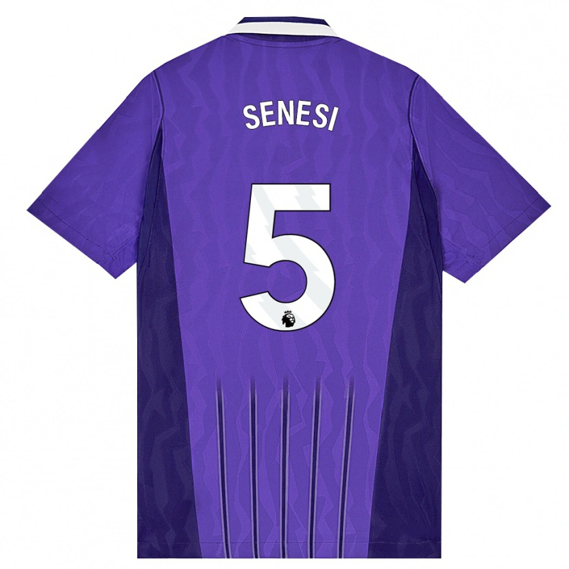 Danxen Kinderen Marcos Senesi #5 Paars Wit Thuisshirt Derde Tenue 2026/27 T-Shirt België