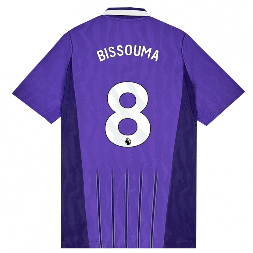 Danxen Kinderen Yves Bissouma #8 Paars Wit Thuisshirt Derde Tenue 2026/27 T-Shirt België