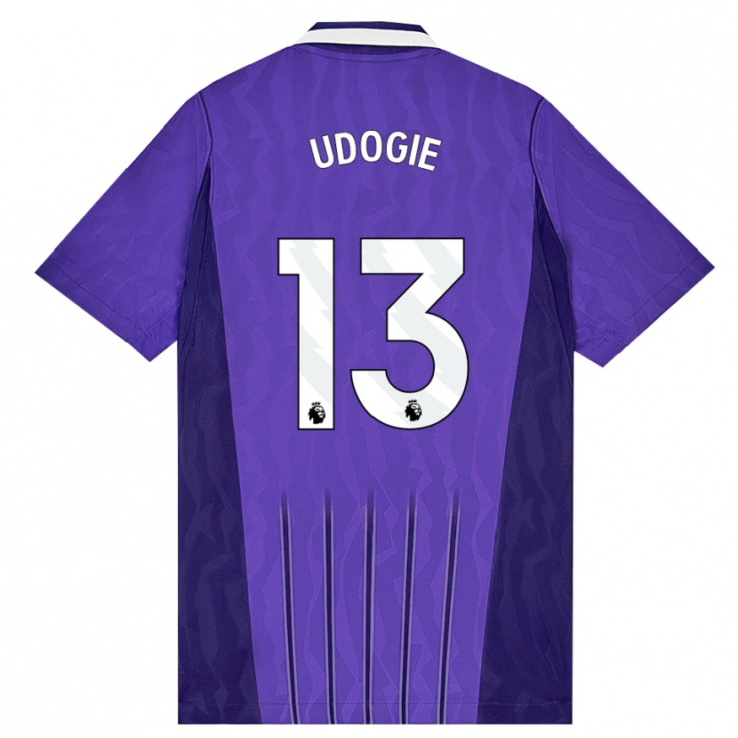 Danxen Kinderen Destiny Udogie #13 Paars Wit Thuisshirt Derde Tenue 2026/27 T-Shirt België