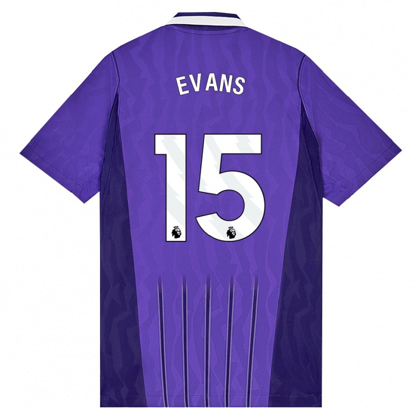 Danxen Kinderen Ted Evans #15 Paars Wit Thuisshirt Derde Tenue 2026/27 T-Shirt België