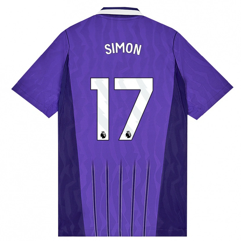 Danxen Kinderen Kyah Simon #17 Paars Wit Thuisshirt Derde Tenue 2026/27 T-Shirt België