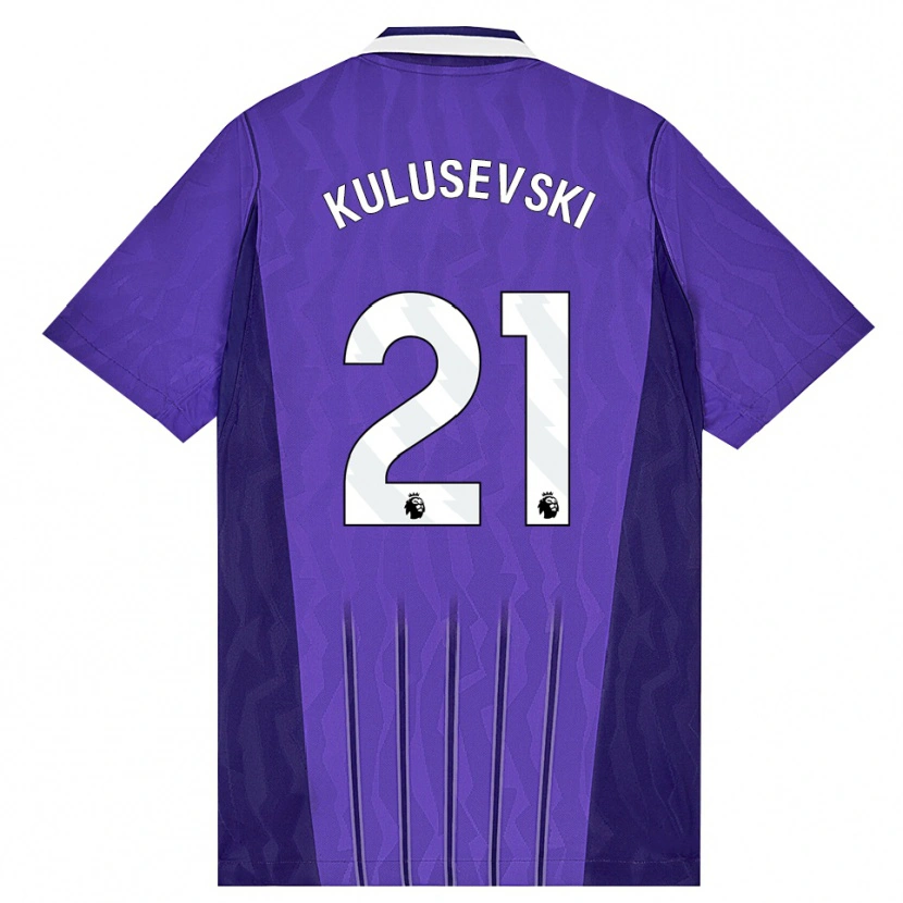 Danxen Kinderen Dejan Kulusevski #21 Paars Wit Thuisshirt Derde Tenue 2026/27 T-Shirt België