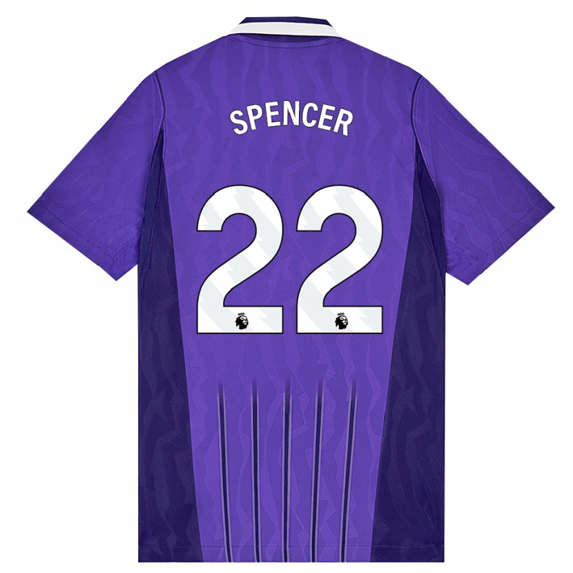 Danxen Kinderen Rebecca Spencer #22 Paars Wit Thuisshirt Derde Tenue 2026/27 T-Shirt België