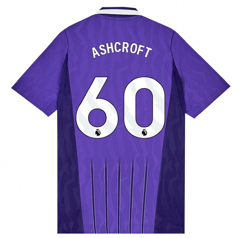 Danxen Kinderen Tyrell Ashcroft #60 Paars Wit Thuisshirt Derde Tenue 2026/27 T-Shirt België