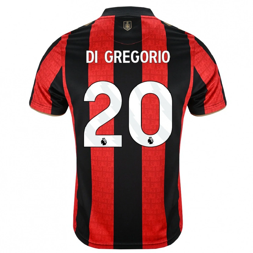 Danxen Kinderen Michele Di Gregorio #20 Goudgeel Rood Zwart Thuisshirt Thuistenue 2026/27 T-Shirt België