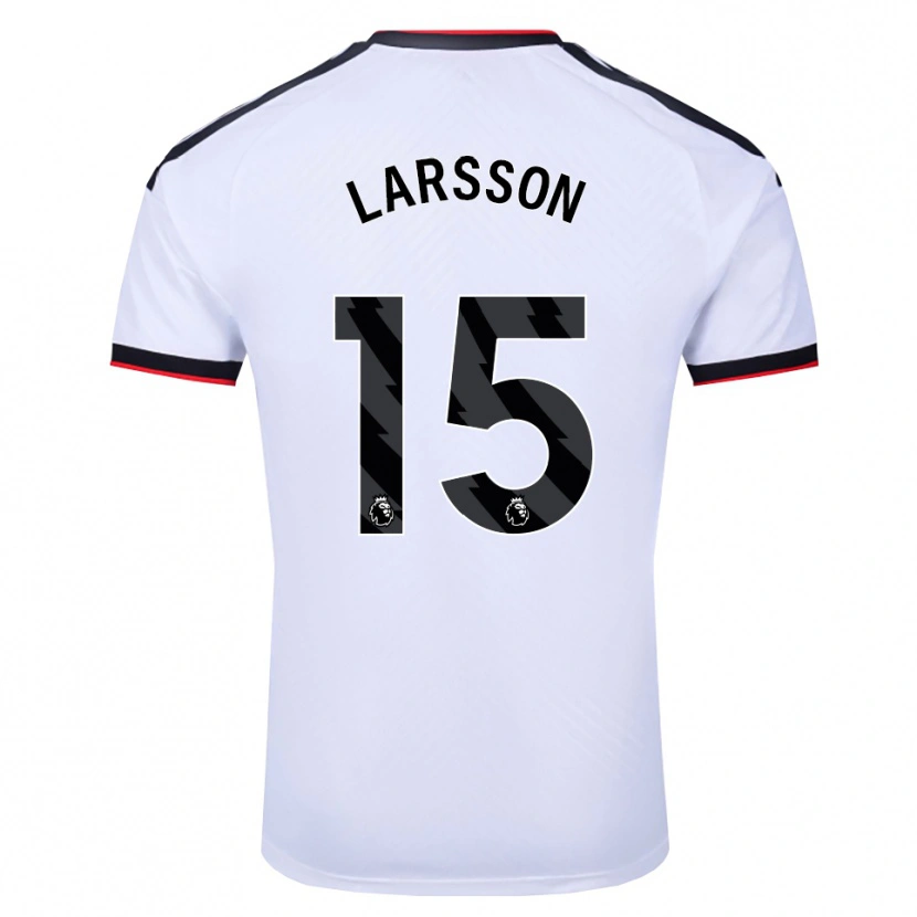 Danxen Kinderen Hugo Larsson #15 Wit Zwart Rood Thuisshirt Thuistenue 2026/27 T-Shirt België