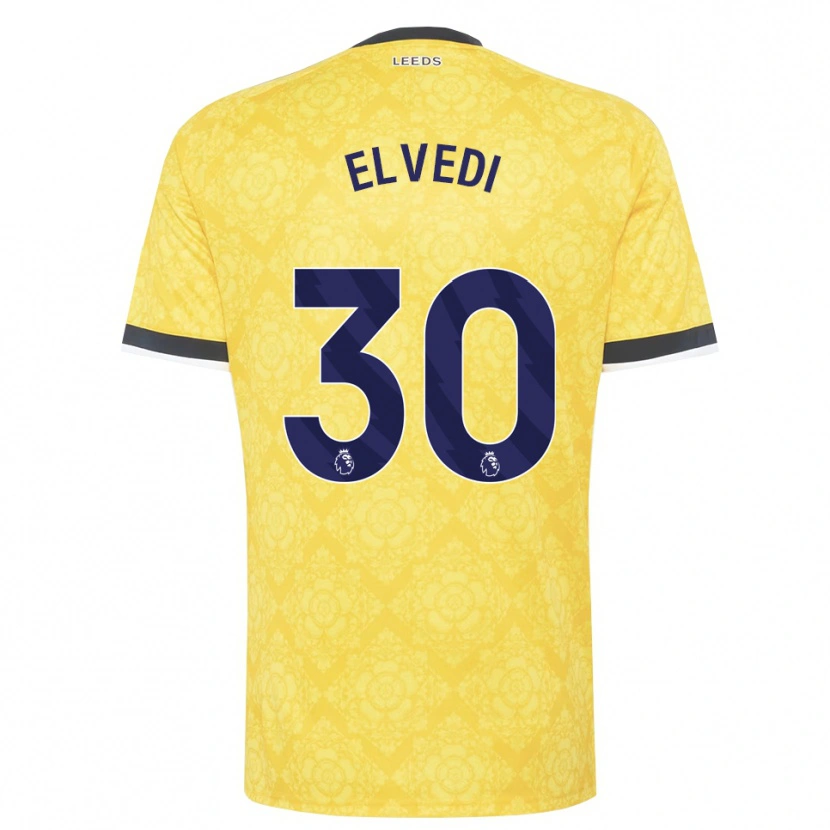 Danxen Kinderen Nico Elvedi #30 Geel Wit Zwart Uitshirt Uittenue 2026/27 T-Shirt België