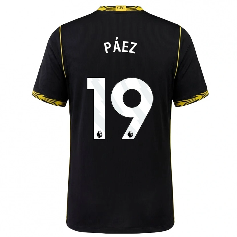 Danxen Heren Kendry Páez #19 Zwart Geel Uitshirt Uittenue 2026/27 T-Shirt België