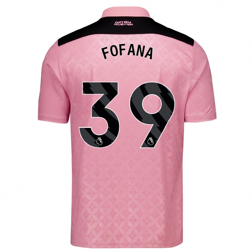 Danxen Heren Malick Fofana #39 Lichtroze Zwart Uitshirt Uittenue 2026/27 T-Shirt België