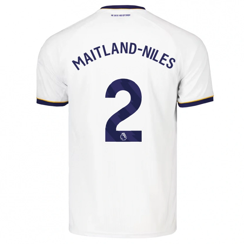Danxen Heren Ainsley Maitland-Niles #2 Middernachtblauw Wit Geel Uitshirt Uittenue 2026/27 T-Shirt België
