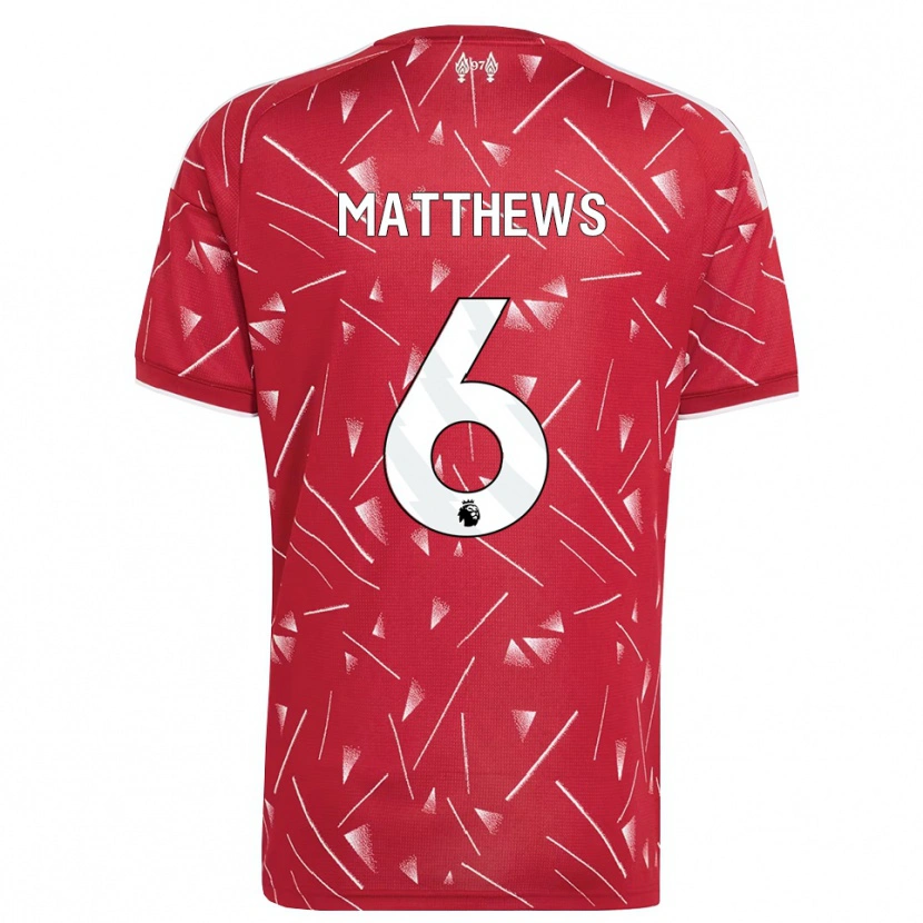 Danxen Heren Jasmine Matthews #6 Wit Rood Thuisshirt Thuistenue 2026/27 T-Shirt België