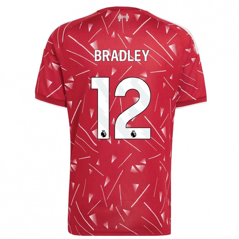Danxen Heren Conor Bradley #12 Wit Rood Thuisshirt Thuistenue 2026/27 T-Shirt België