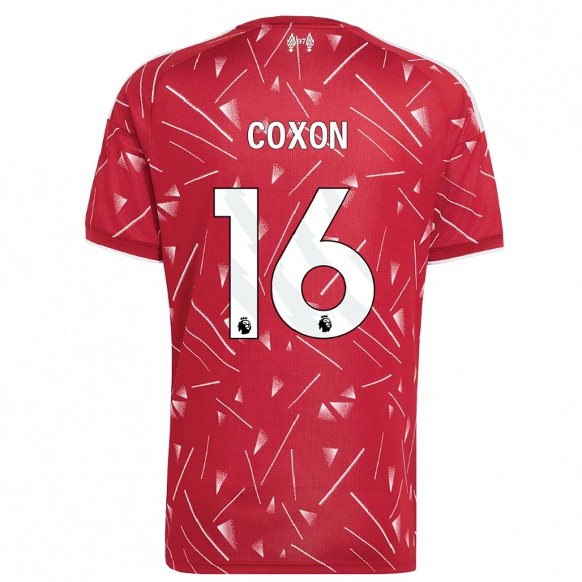 Danxen Heren Zak Coxon #16 Wit Rood Thuisshirt Thuistenue 2026/27 T-Shirt België