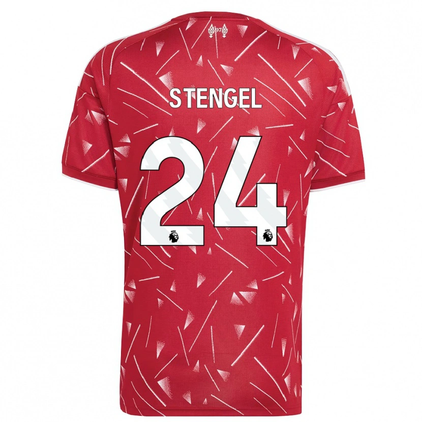 Danxen Heren Katie Stengel #24 Wit Rood Thuisshirt Thuistenue 2026/27 T-Shirt België