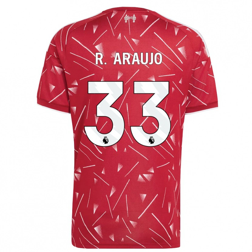 Danxen Heren Ronald Araujo #33 Wit Rood Thuisshirt Thuistenue 2026/27 T-Shirt België