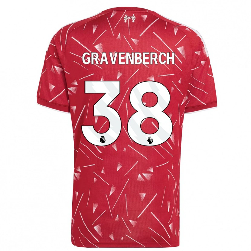Danxen Heren Ryan Gravenberch #38 Wit Rood Thuisshirt Thuistenue 2026/27 T-Shirt België